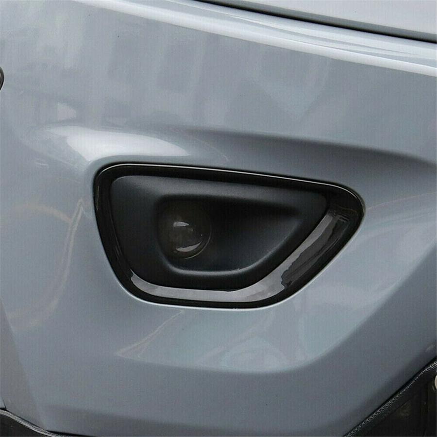 For 2014-17 Jeep Grand Cherokee Front Fog Light Covers Fog Lamp Frame Trim Black