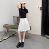 Academic casual skirt women's summer high-waisted umbrella skirt