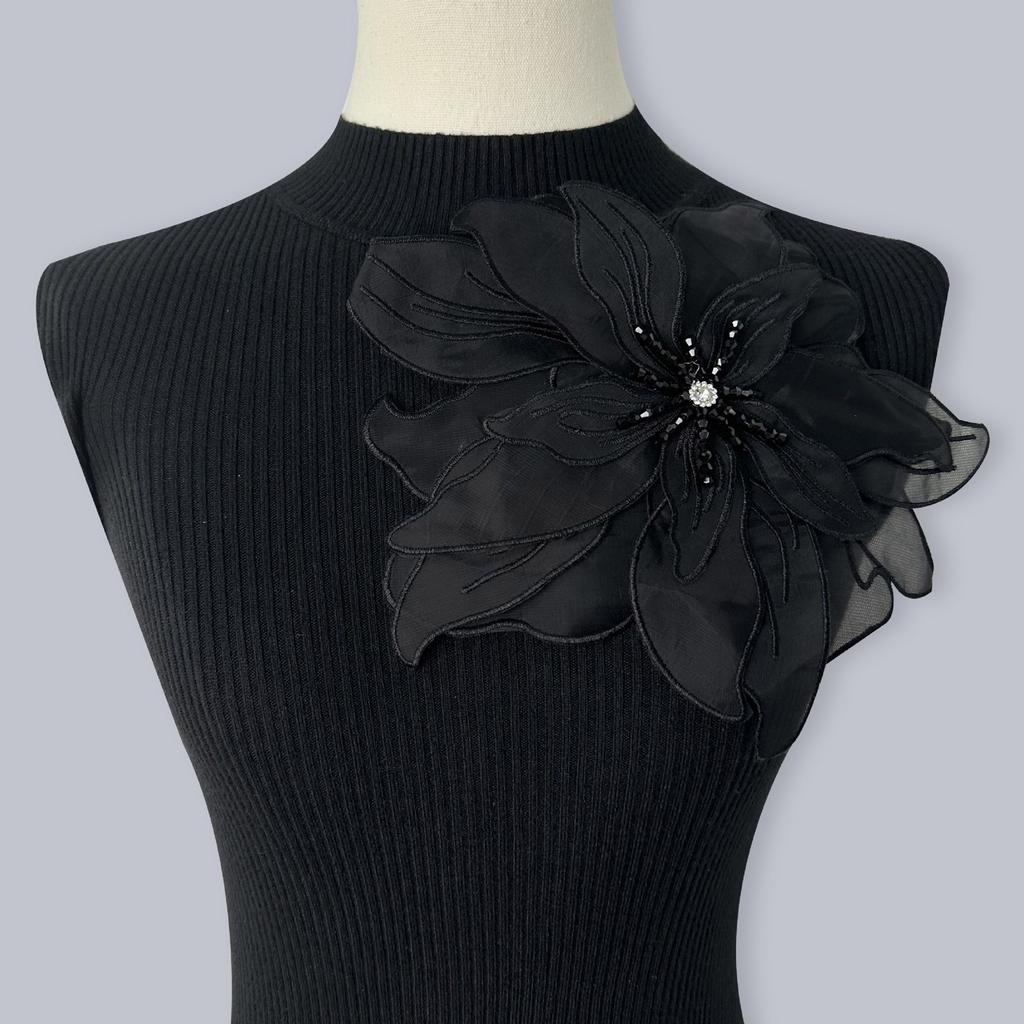 Bloemen Naaipatch Elegante Bloemen Kralen Applicatie voor Decoratie Extra Grote Applicaties Op Kleding Naaien