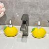 Lemon Ceramic Soap Dispenser Bottle Dispensing Hotel Hand Wash Shampoo Shower Gel Press Lotion Bottle Shampoo Dispenser