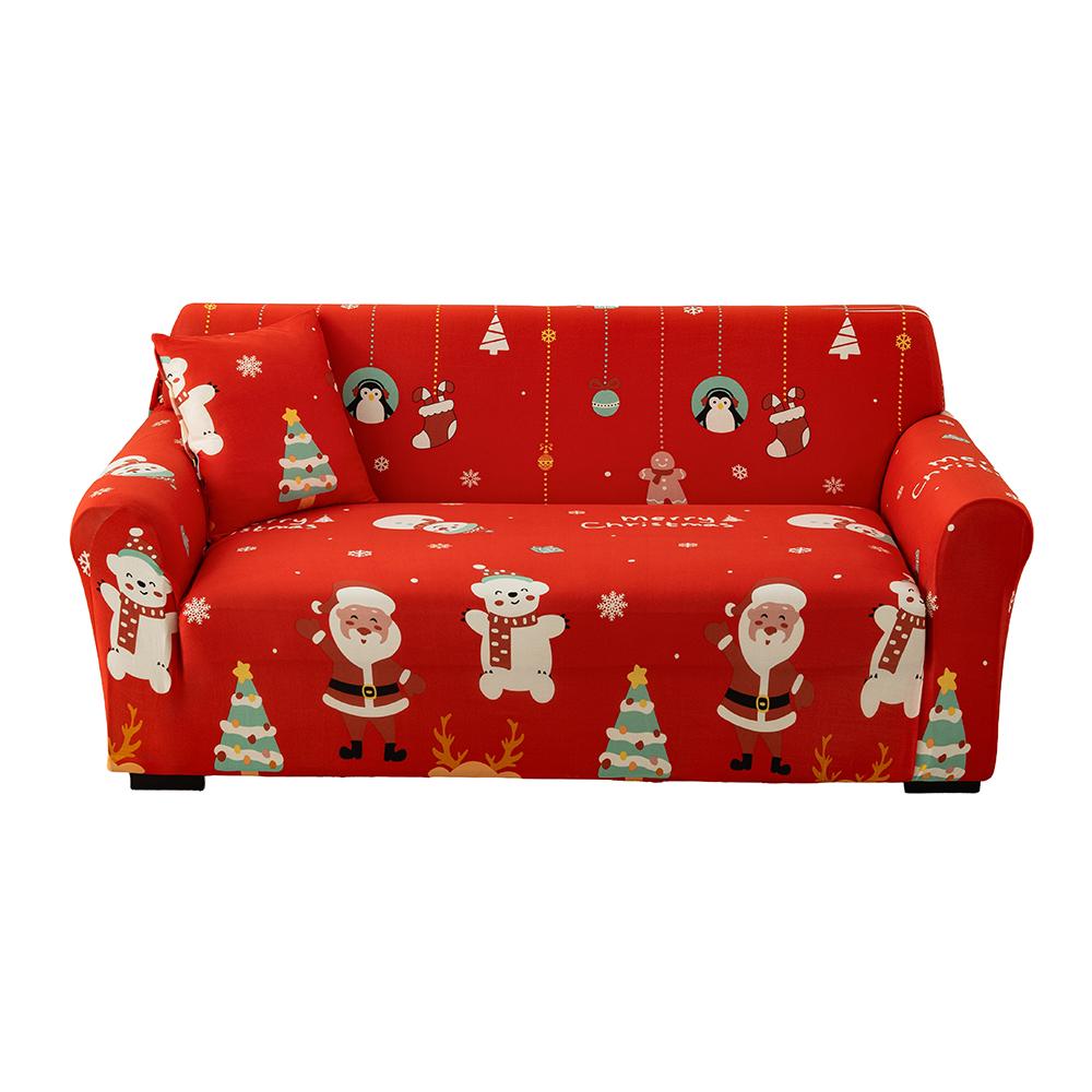 1Pc Printedastic Sofa Slipcover Nonslip Stretch Halloween Christmas New  Sofa Cover Home Living Room Sofa Protector Cover