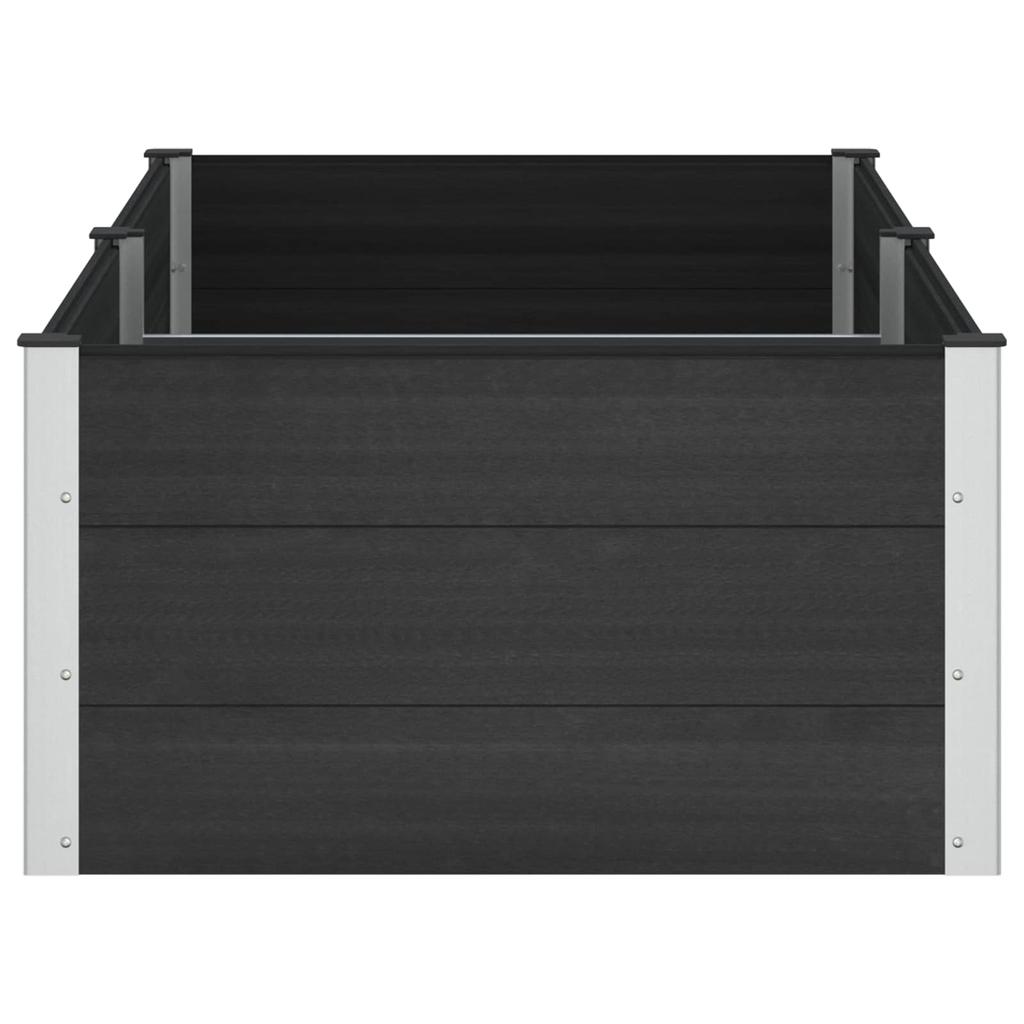 Raised Garden Bed Black 200 X 100 X 54 Cm