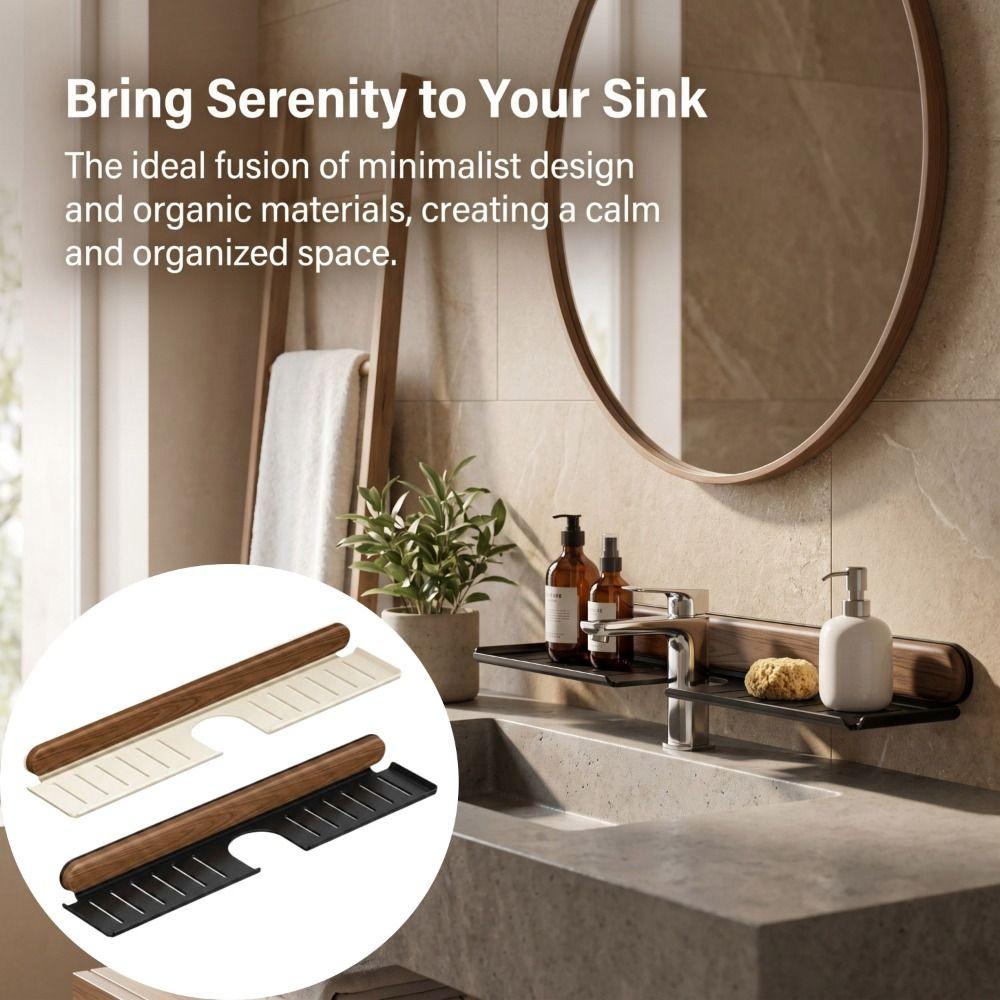 Without Holes Drilled Wall-Mounted Shelf Large Capacity Washroom Storage Shelf  Household