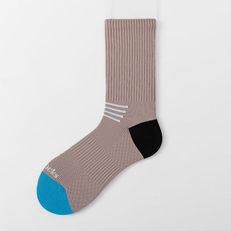 Women's Long Tight-fitting Sports Socks, Yoga Running Socks, Boneless Breathable, Antibacterial and Deodorizing Mid-calf Socks, Cycling Socks