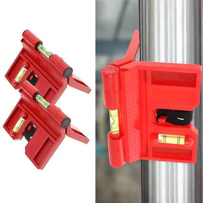 Magnetická sloupková vodováha, Nastavitelná skládací sloupková vodováha s kroužkovou vodováhou, vhodná pro sloupky potrubí a stromové sloupky