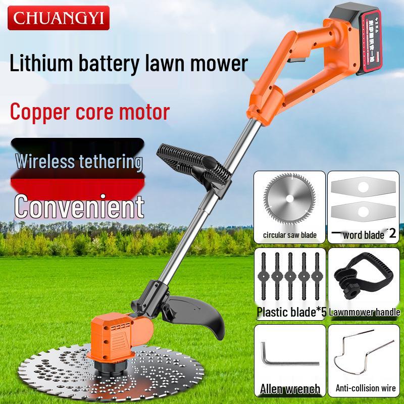 Chuangyi Multifunktionaler Lithium-Akku-Rasenmäher und Motorsense