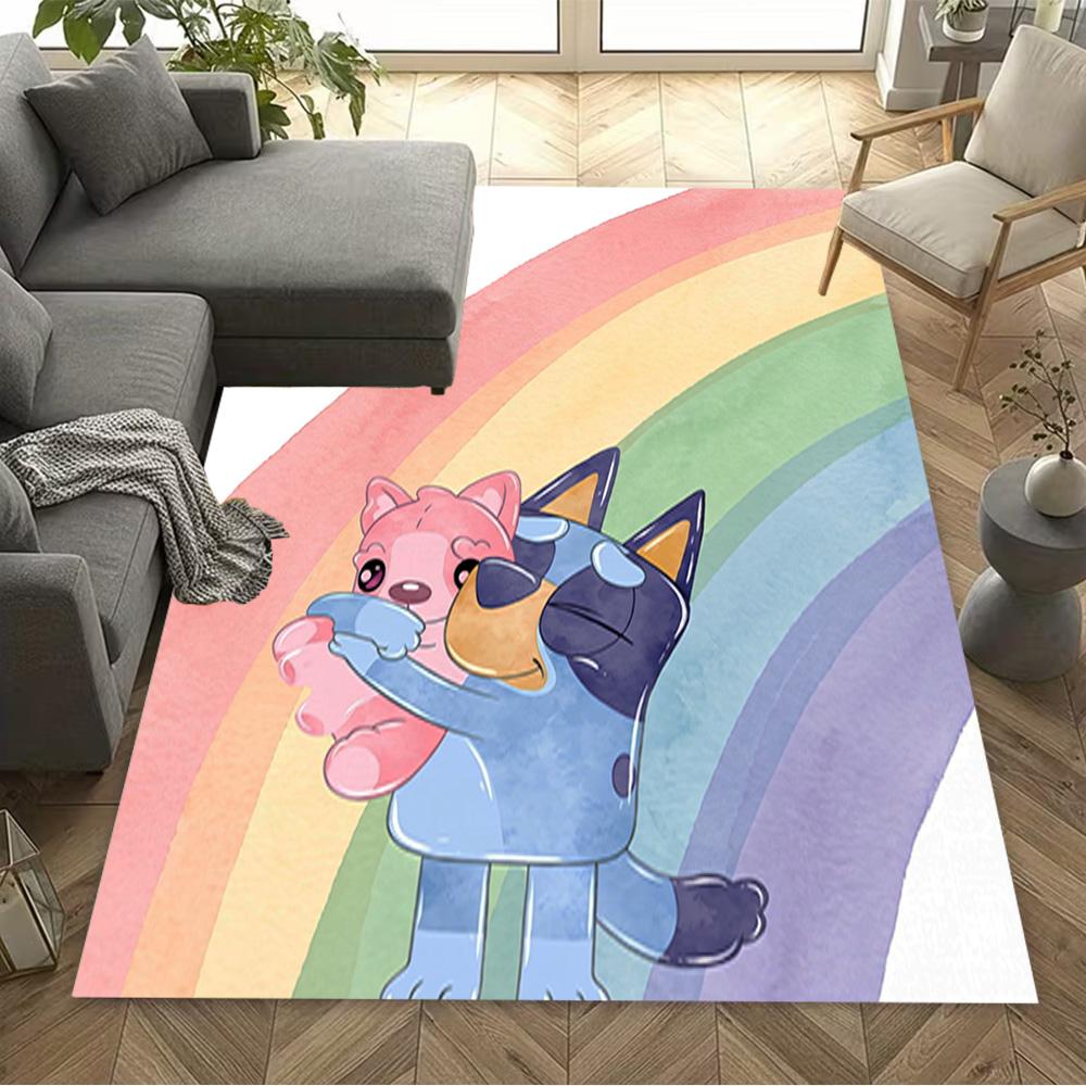 Bluey Bingo Hug Area Rug Suitable for Balcony Hallway Decorate room Kitchen Antislip Carpet Anime Office Decor Wedding Party Gift