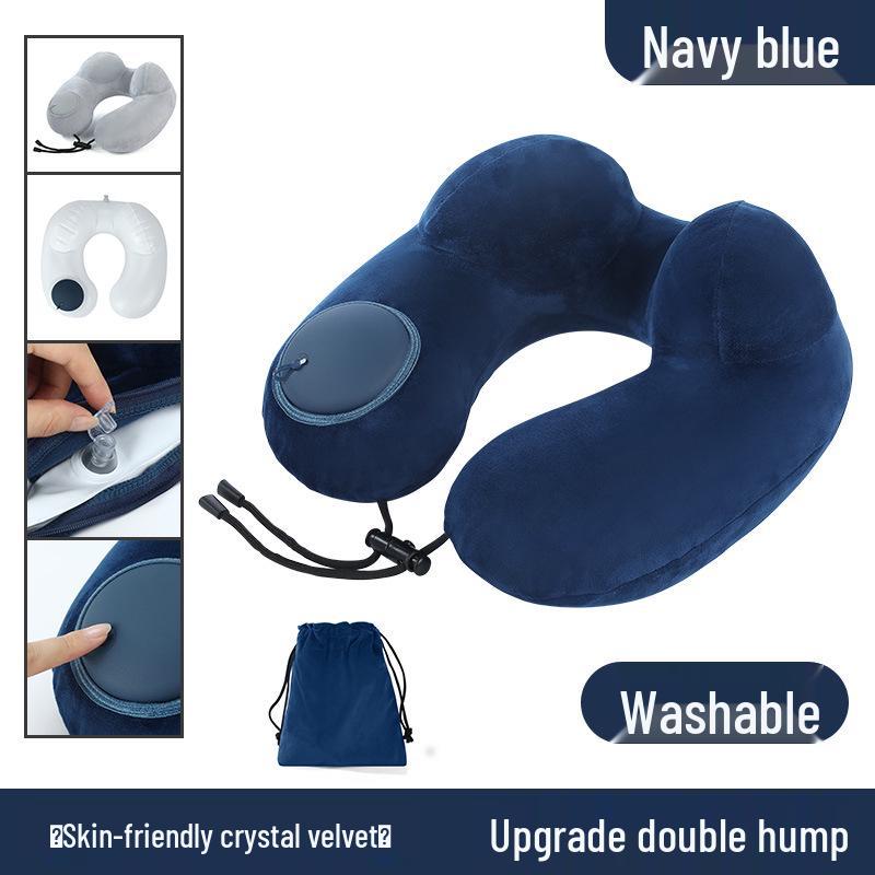 

Надувная подушка для шеи в форме буквы U для путешествий, офисного сна и использования на открытом воздухе Basic: Single U-Shaped Pillow