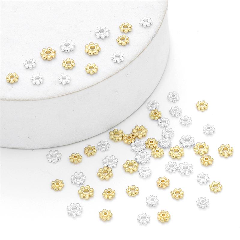 Copper Snowflake Spacer Receptacle Spacer 10PCS/Bag