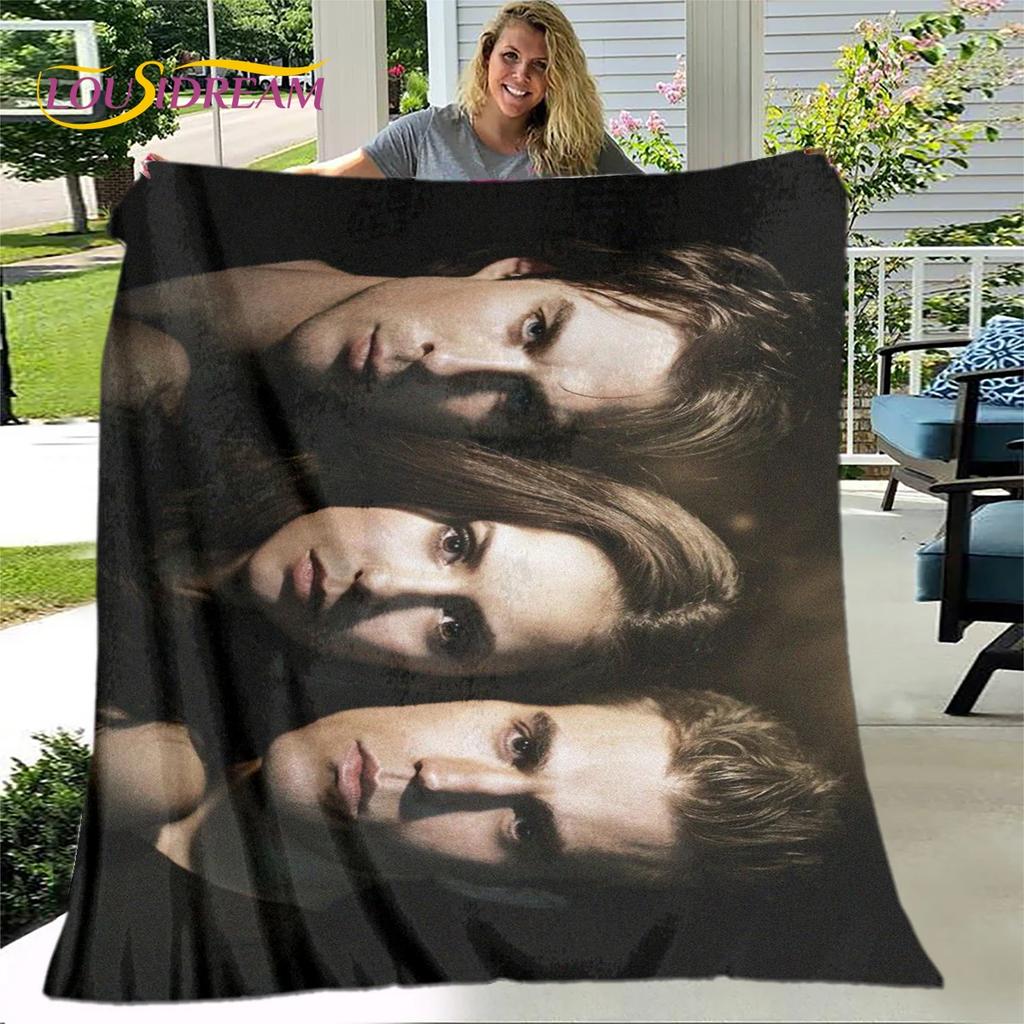 The Vampire Diaries Coperta Stampata, Coperta in Flanella, Coperta da Lancio, Coperta Morbida Calda per Soggiorno Camera da Letto Letti Divano Viaggio