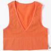 Women Ribbed Knit Sleeveless Racerback Crop Tank Top