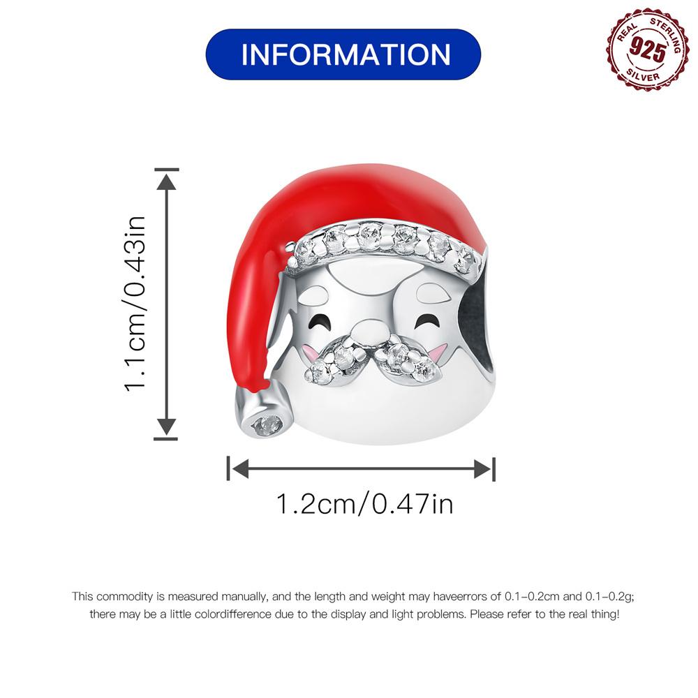 Bead Components Copper Metal Charm Bead Components Authentic Original Santa Claus Christmas Bead Components Compatible With Bracelet High Quality