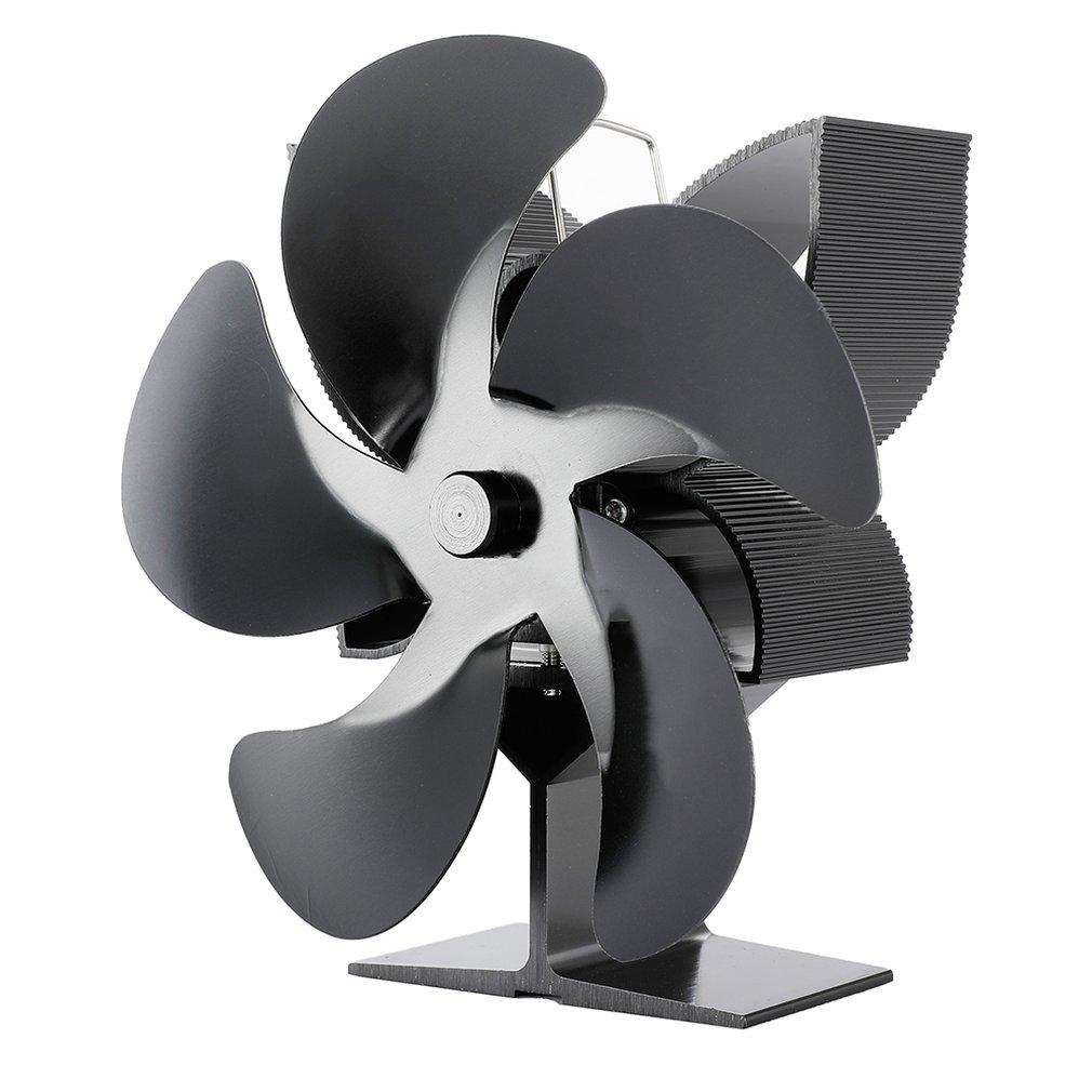 Five Blades Fireplace Heating Fan Efficient Air Heater Low Noise Fan Environmental Thermal Power Fireplace Heater Dropshipping
