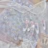 Tomoni Crystal Diamond Retro Nail Art Stickers - Gold Foil Flower Design