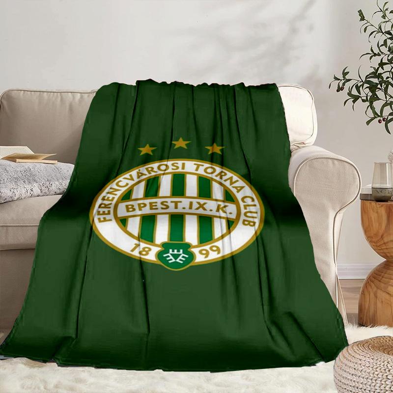Ferencvárosi TC Calcio Coperta Portatile/Coperta Morbida Coperta da Letto Adatta per Viaggi Campeggio Soggiorni Uffici Divani Regali per Tifosi
