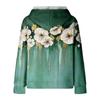 Damen Herbst und Winter Casual Fashion Hoodie Sweatshirt Bedruckte Reißverschlussjacke mit Taschen