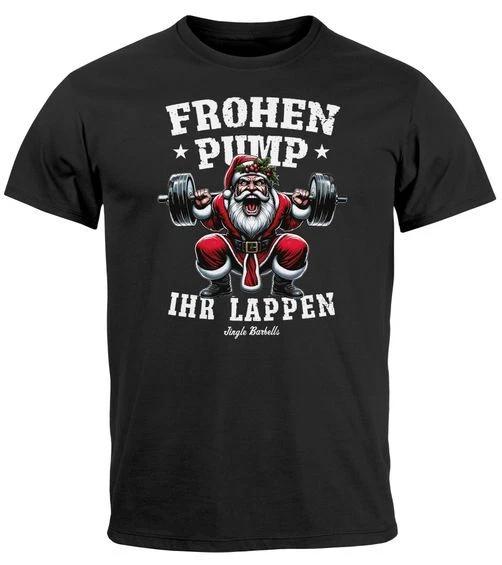 

Mens T Shirt Christmas Gym Saying Funny Happy Pumping Her Rag XMAS- L