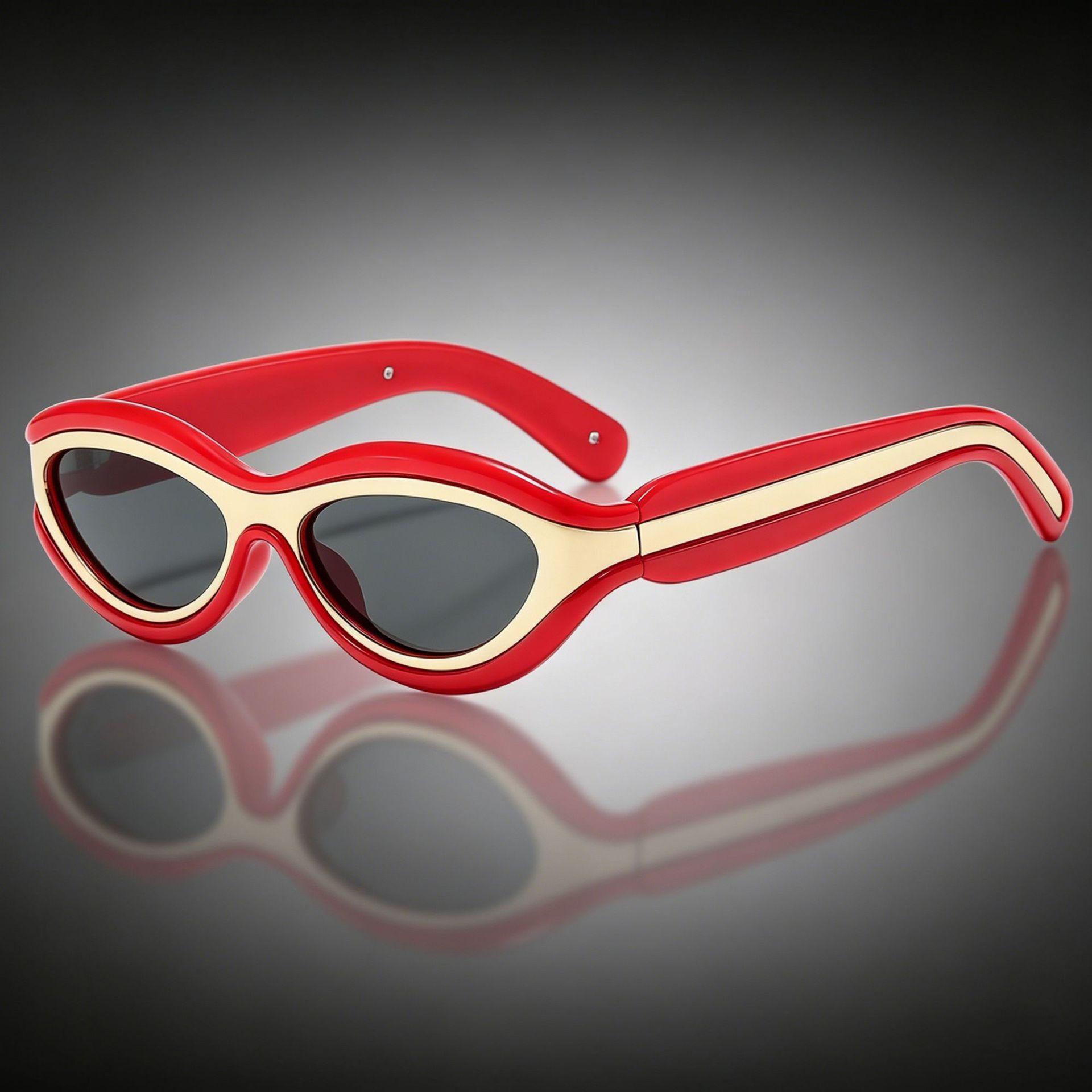 Cat Eye Sunglasses for Women - Trendy Color Block INS Style 89253