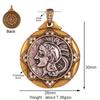 Antique Gold Bronze Beauty Portrait Knight Angel Goddess Coin Medallion Charm Pendant,Necklace Jewelry Accessories Supplies M64