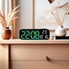 USB Powered Digital Alarm Clock with RGB Mood Light TEMP Date 2 Alarms Snooze Desktop Table Clock 12/24H Auto Dimmable Timing Countdown LED Clock