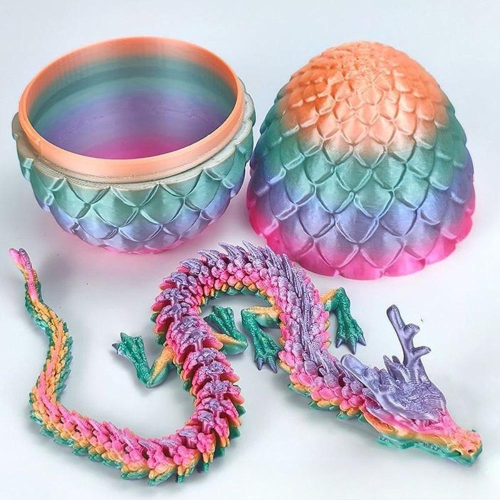 3D Printed Snake Egg and Dragon Egg Toys Fully Articulated Snake Dragon Collection Surprise Simulation Toy Decoration