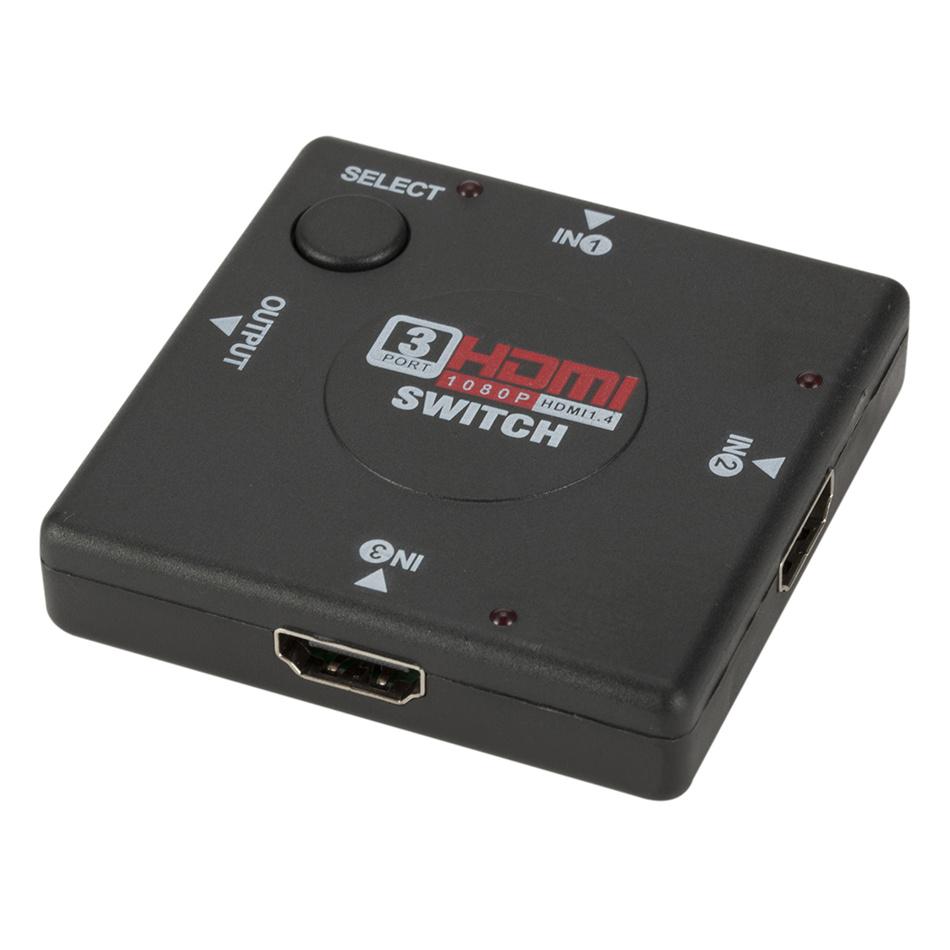 HDMI Switch 3 In 1 Out HDMI Switcher 3 Port Hub Box Auto Switch 3x1 1080p HD 3 In 1 Out HDMI Splitter HUB for HDTV XBOX360 PS3