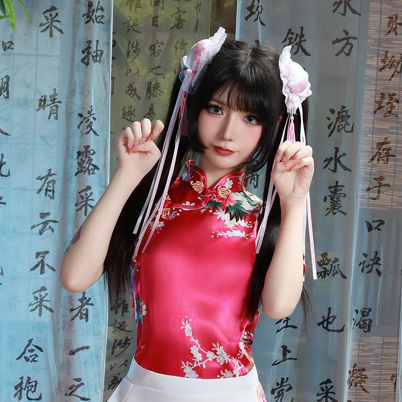 Sexy Underwear Chinese Lady Tight Cheongsam Passion Pure Desire Uniform Female Temptation Pure Desire Open Role Play