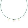 Collana in Acciaio Tono Oro con Perline Verdi e Blu LPS10ARR12 Per Donna