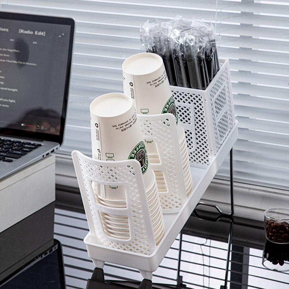 Single/Double Row Disposable Cup Holder Detachable Design Water Cup Organizer Home Use