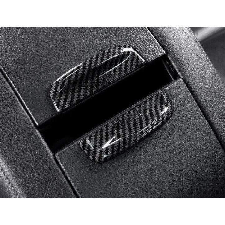 For Toyota Highlander 2014- ABS Carbon Fiber Armrest Box Handle Cover Trim