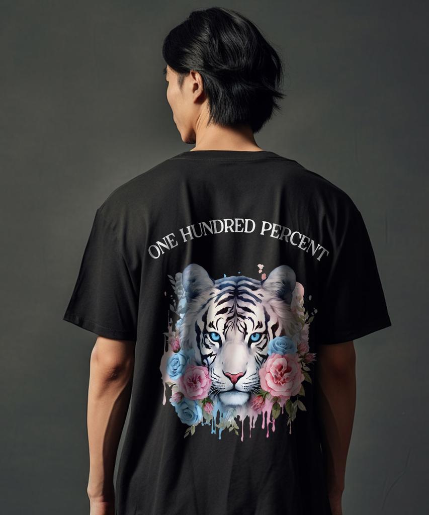 OHP Ohpxharmonia Bwhite Tiger Semi-Oversized Short Sleeve T-Shirt