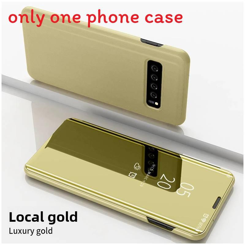 Galaxy Für S10 Plus Clear View Handyhülle Smart Flip Cover Use Design