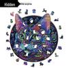 HOOLOOG Irregular Wooden Cat Jigsaw Puzzle - Educational Decorative Toy & Decompression Gift with Piggy Bank Feature