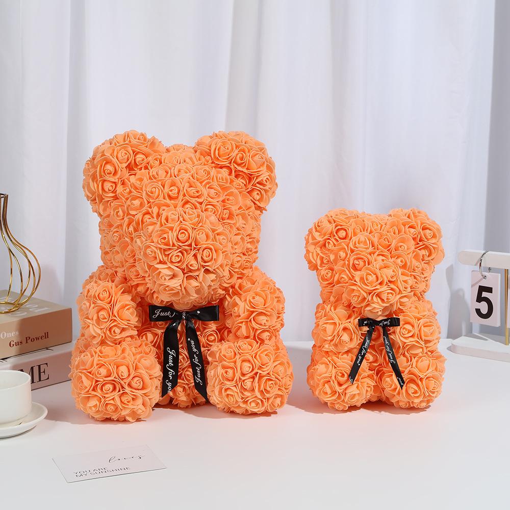 

1 шт. Штучна квітка 40 см Ведмедик Тедді Троянда Подруга Ювілей Різдво Подарунок до Дня Святого Валентина Подарунок на день народження Прикраси для вечірки 25cm