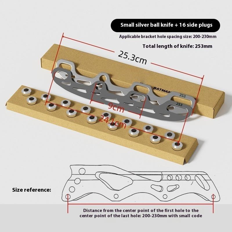 

Stainless Steel Ice Skating Blade Set Inline Figure Skate Blades Replacement for Skate Shoes Sizes 220/253/290MM