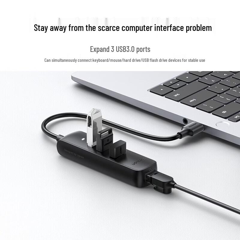 Ugreen USB 3.0 To RJ45 Fast Ethernet Adapter and USB Hub (CN Version)