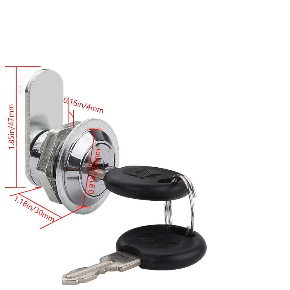 

16mm/20mm/25mm/30mm 1Pcs Drawer Cabinet Mailbox Cupboard Locker Pannlart Furniture Hardware Padlock 16mm-Different Key