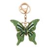 Keychain Pendant Colorful Rhinestones Inlaid Shining Butterfly Design Key Chain with Lobster Clasp Bag Charm Backpack Accessory