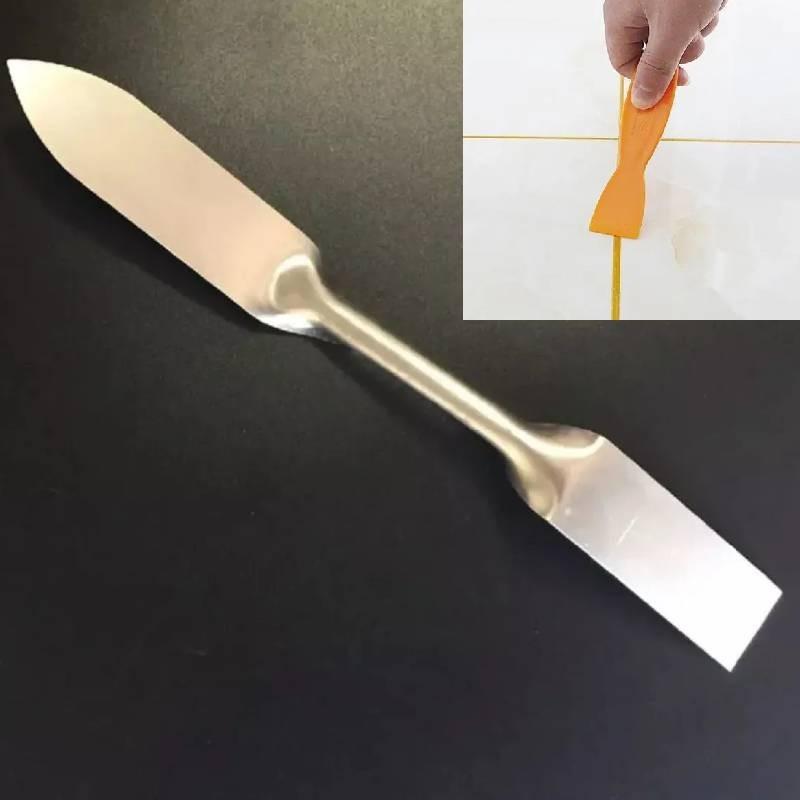 New Angle Glass Glue Scraper Stainless Steel Putty Knife With Chromium Vanadium Steel Body