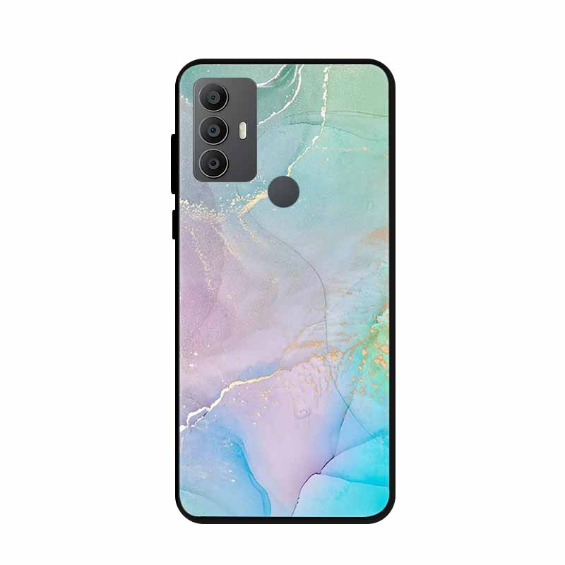 For Alcatel 1V 2021 Case 6002A 6002D 6.52" Marble Silicone TPU Soft Shockproof Phone Case for Alcatel 1V (2021) Covers Coque 1 V
