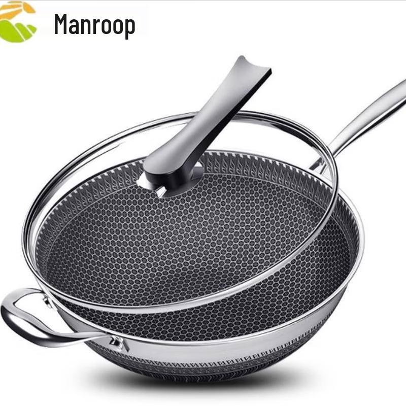 Manlupu 304 Stainless Steel Non-stick Wok