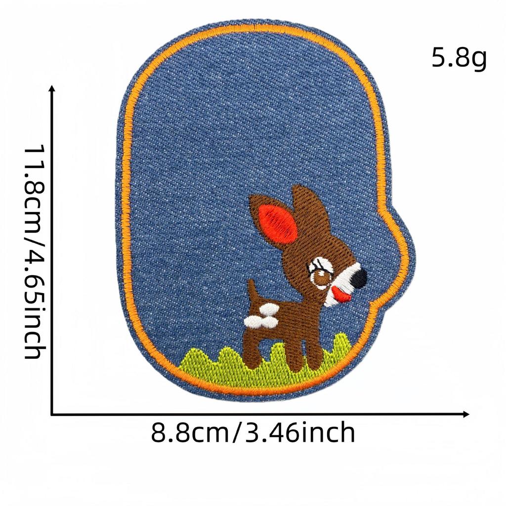 Denim Animal Embroidery Patch for Clothing and Bags