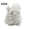 Winter Scene Layout Accessories 3D Printed Christmas Gnome Figurine, DIY Paintable Mini Hugging Holiday Micro Landscape Star & Tree, Desktop