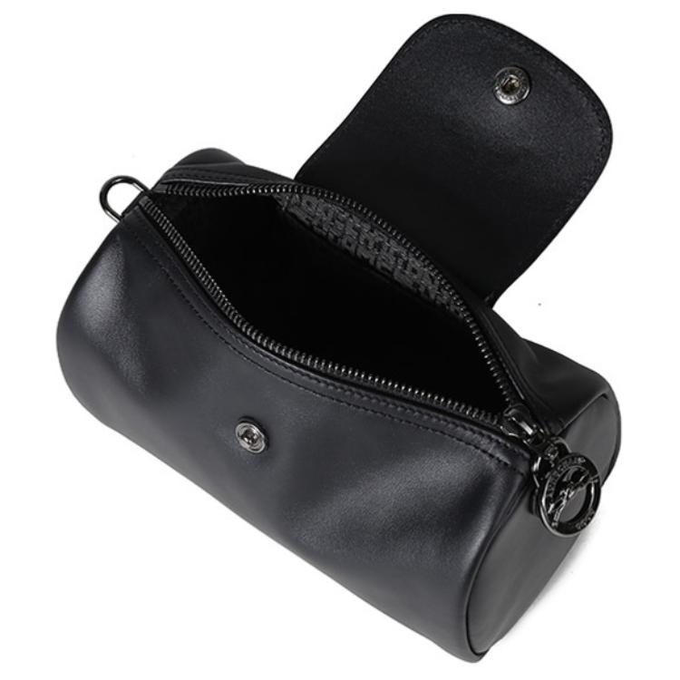 Longchamp Le Pliage Xtra Adjustable Detachable Shoulder Strap Zipper Closure Leather Crossbody Bag Women Crossbody Bag Black 10255987001