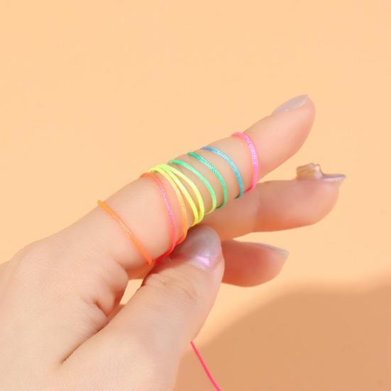 1 Roll 0.8mm Waxed Cord Vibrant Color Easy for Weaving Acrylic Fiber Necklace Bracelet Beading String Jewelry Making Tools