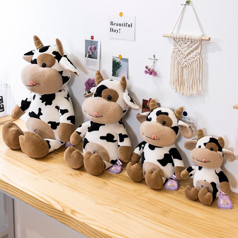 Cute Hobbit Cow Doll Plush Toy Cow Rag Doll Children's Doll Throw Pillow Gift Female Doll Machine
