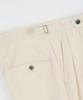 BELLIEF Essential Linen Cotton Twill Adjust 2-Pleated Relaxed Chino (Ecru)