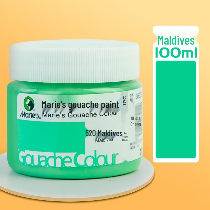 Mali 24-Color Children's Gouache Paint Set, 100ml Washable Art Supplies for Students