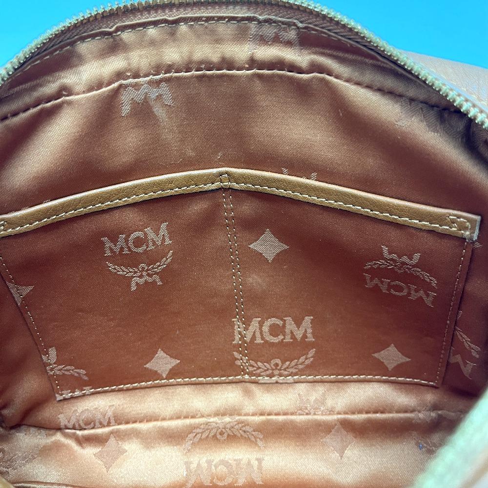 MCM MWR25VI20C0001 Vicetos Crossbody Bag Shoulder Bag Leather Brown/GoldHardware