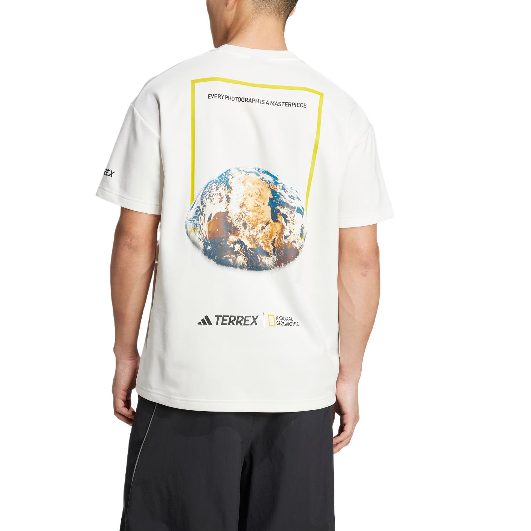 

Adidas National Geographic Collaboration Comfortable Fashion Casual Versatile Short Sleeve T-Shirt Unisex Tops KC5417 XL